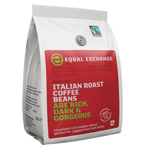 Equal Exchange Italian Roast Coffee Beans - Roots Fruits & Flowers Glasgow