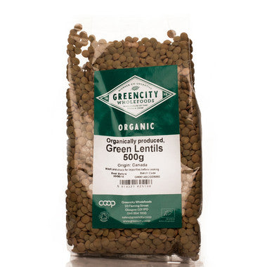 GreenCity Organic Green Lentils - Roots Fruits & Flowers Glasgow