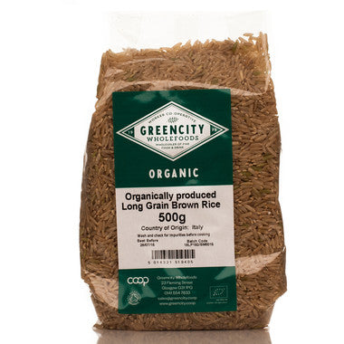 GreenCity Organic Long Grain Brown Rice - Roots Fruits & Flowers Glasgow