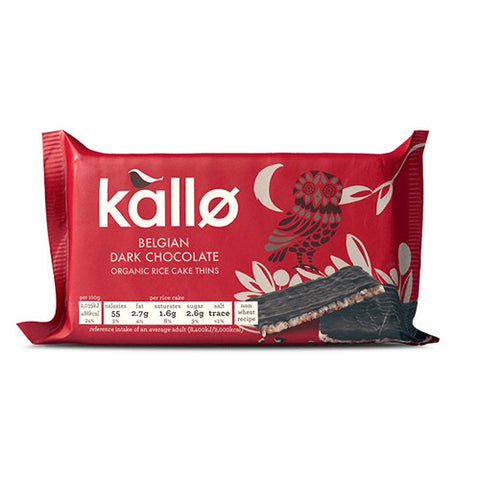 Kallø Dark Chocolate Rice Cake Thins - Roots Fruits & Flowers Glasgow