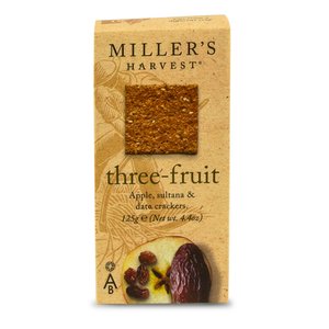 MILLER'S HARVEST THREE-FRUIT CRACKERS