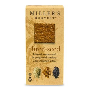 MILLERS HARVEST THREE-SEED CRACKERS