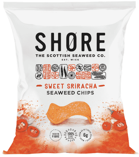 SHØRE SWEET SRIRACHA SEAWEED CHIPS