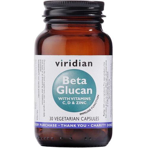 Viridian Beta Glucan with Vitamins C, D & Zinc - Roots Fruits & Flowers Glasgow