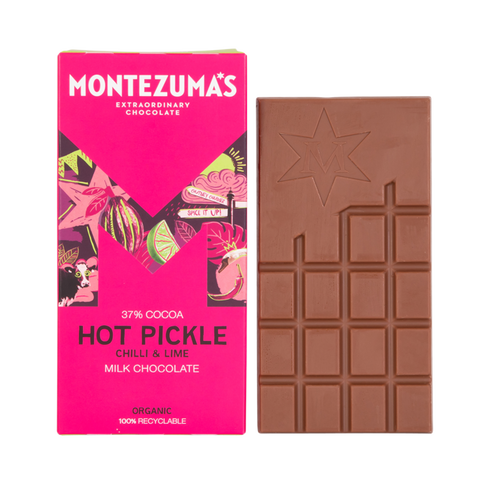 Montezuma's Hot Pickle Milk Chocolate with Chilli & Lime